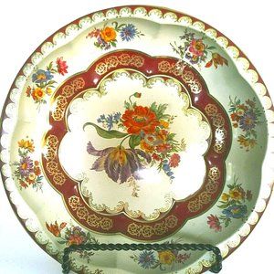 Daher Decorated Ware England Floral Metal Bowl